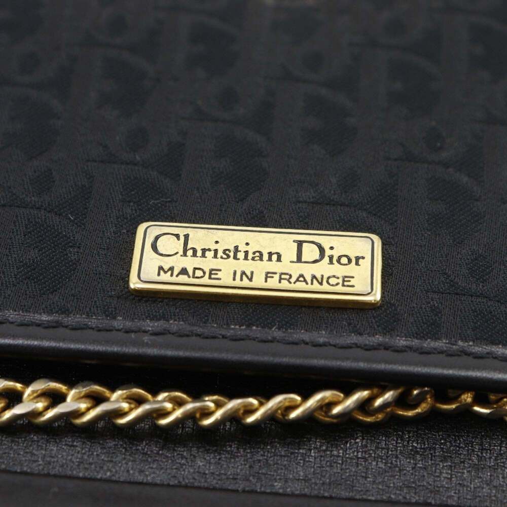 CHRISTIAN DIOR Vintage Black Canvas Shoulder Bag - Picture 12 of 16
